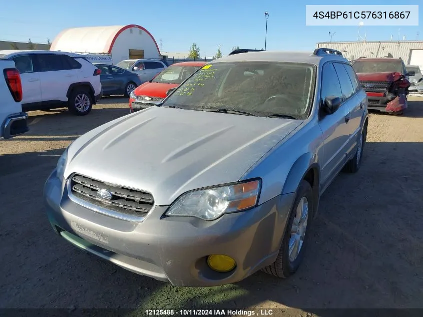 2007 Subaru Outback VIN: 4S4BP61C576316867 Lot: 12125488