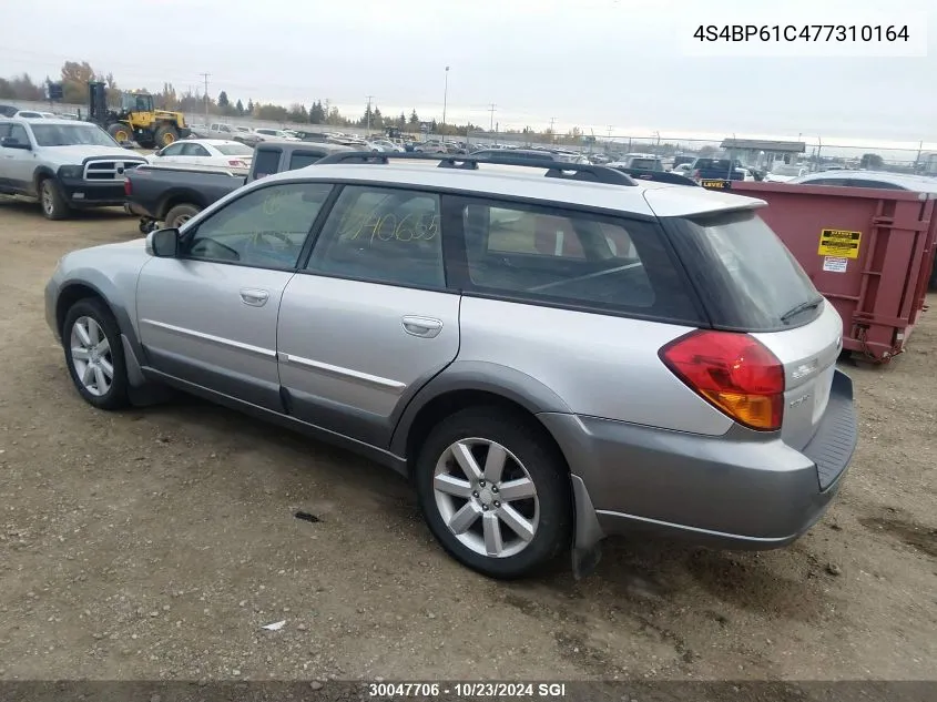 2007 Subaru Outback Outback 2.5I VIN: 4S4BP61C477310164 Lot: 30047706