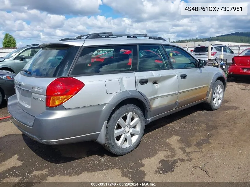 4S4BP61CX77307981 2007 Subaru Outback 2.5I