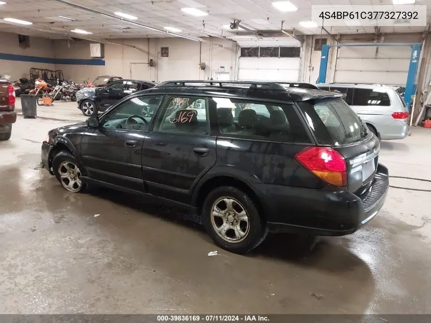 2007 Subaru Outback 2.5I Basic VIN: 4S4BP61C377327392 Lot: 39836169