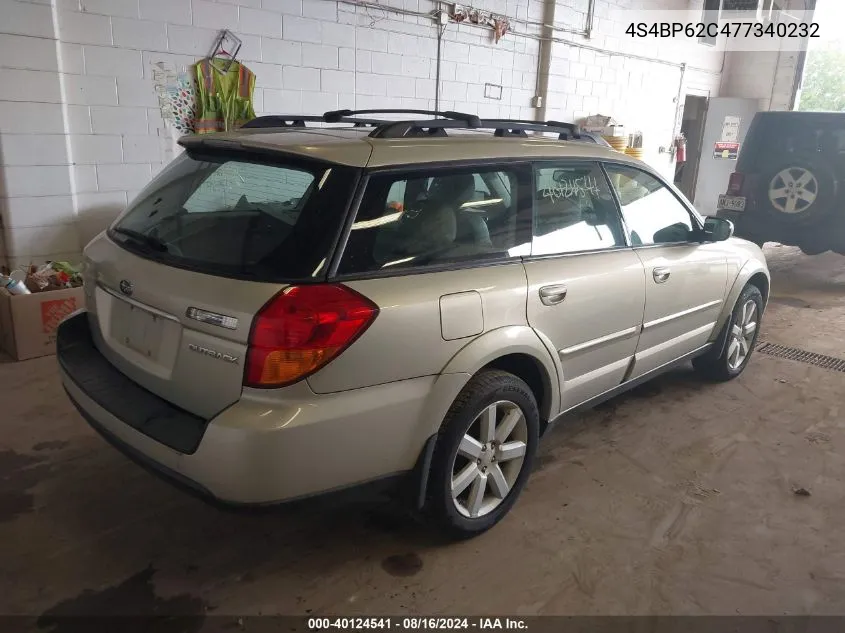 4S4BP62C477340232 2007 Subaru Outback 2.5I Limited