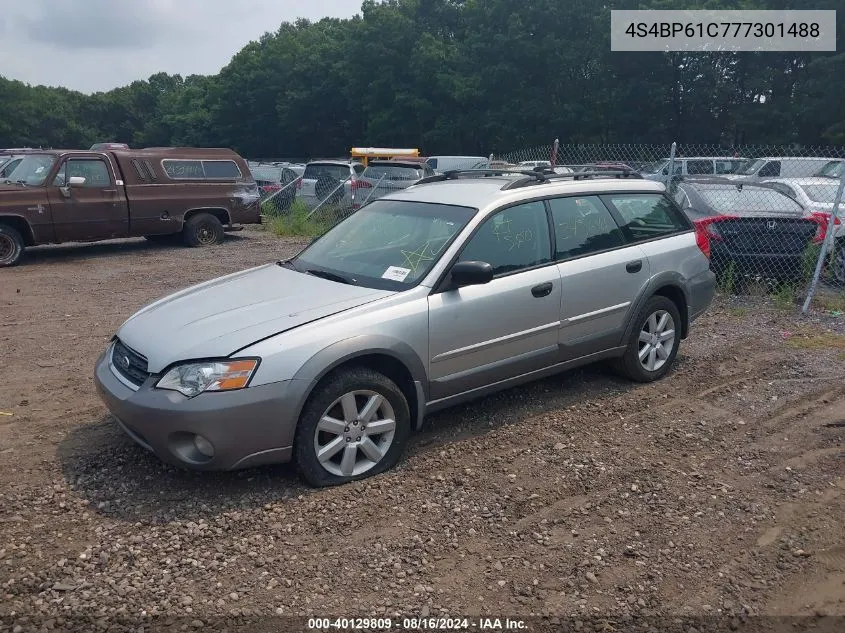 2007 Subaru Outback 2.5I VIN: 4S4BP61C777301488 Lot: 40129809