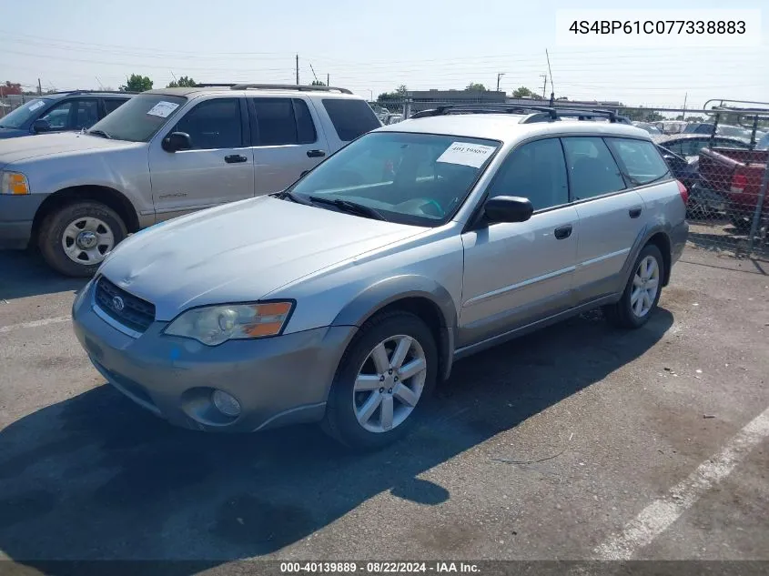 2007 Subaru Outback 2.5I VIN: 4S4BP61C077338883 Lot: 40139889