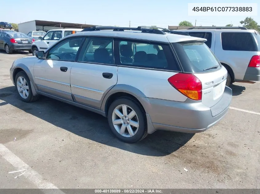 4S4BP61C077338883 2007 Subaru Outback 2.5I