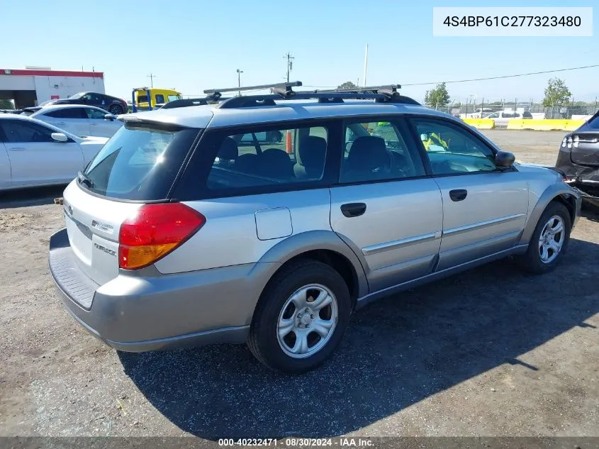 2007 Subaru Outback 2.5I Basic VIN: 4S4BP61C277323480 Lot: 40232471