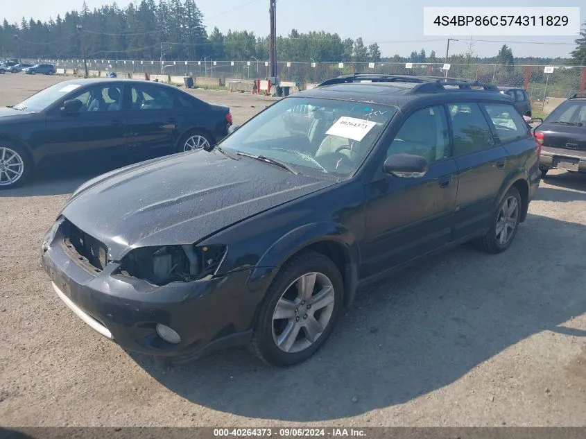 2007 Subaru Outback Outback 3.0R Ll Bean VIN: 4S4BP86C574311829 Lot: 40264373