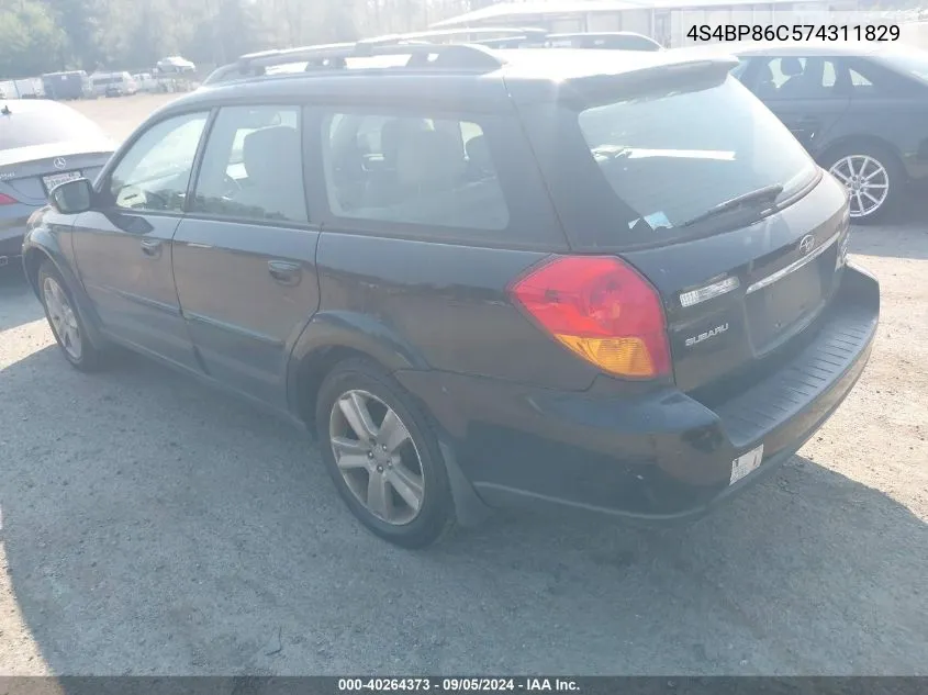 2007 Subaru Outback Outback 3.0R Ll Bean VIN: 4S4BP86C574311829 Lot: 40264373