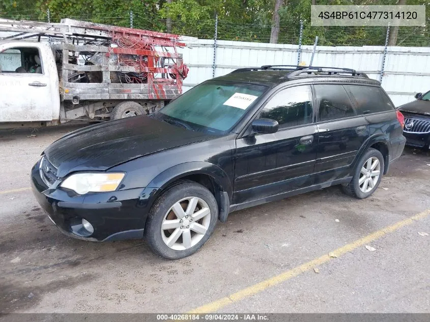 4S4BP61C477314120 2007 Subaru Outback 2.5I