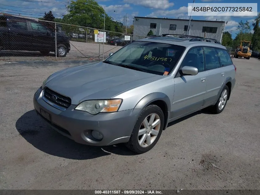 2007 Subaru Outback 2.5I Limited VIN: 4S4BP62C077325842 Lot: 40311587