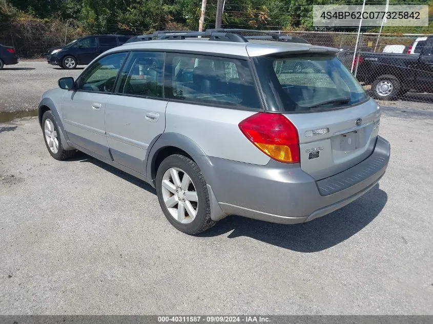 2007 Subaru Outback 2.5I Limited VIN: 4S4BP62C077325842 Lot: 40311587