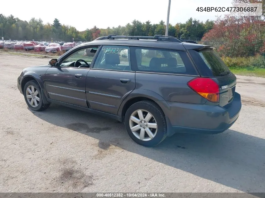 2007 Subaru Outback 2.5I Limited VIN: 4S4BP62C477306887 Lot: 40512352