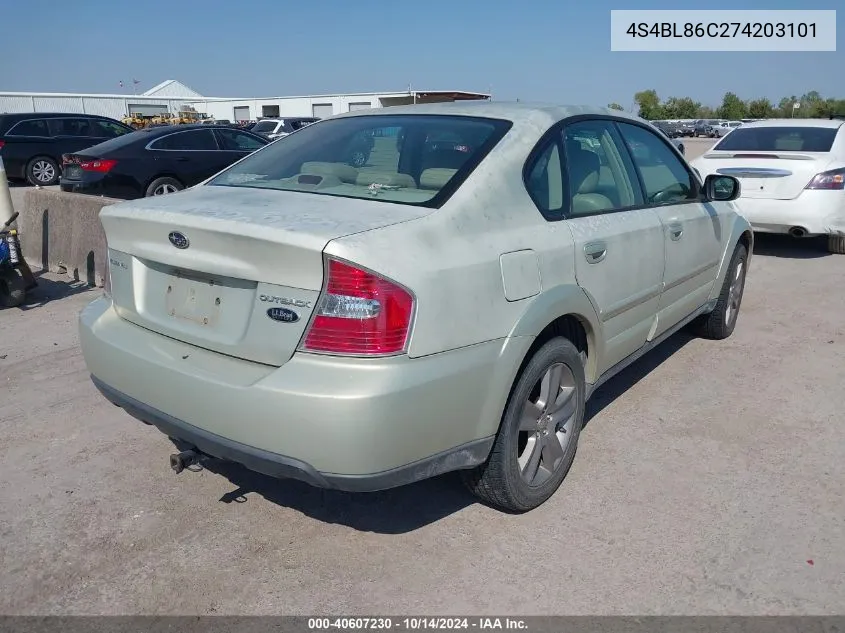 2007 Subaru Outback 3.0R L.l. Bean Edition VIN: 4S4BL86C274203101 Lot: 40607230