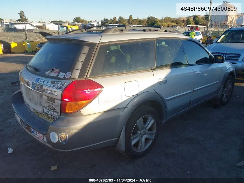 2007 Subaru Outback 3.0R L.l. Bean Edition VIN: 4S4BP86C974300509 Lot: 40762789