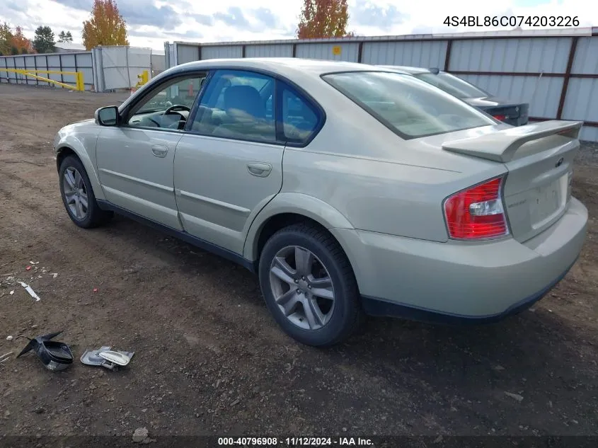 2007 Subaru Outback 3.0R L.l. Bean Edition VIN: 4S4BL86C074203226 Lot: 40796908