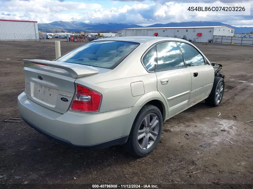 2007 Subaru Outback 3.0R L.l. Bean Edition VIN: 4S4BL86C074203226 Lot: 40796908