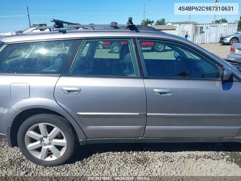 2008 Subaru Outback 2.5I Limited/2.5I Limited L.l. Bean Edition VIN: 4S4BP62C987310631 Lot: 39710083