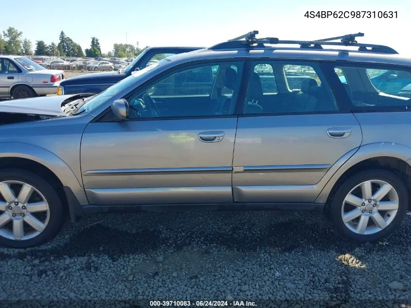 2008 Subaru Outback 2.5I Limited/2.5I Limited L.l. Bean Edition VIN: 4S4BP62C987310631 Lot: 39710083