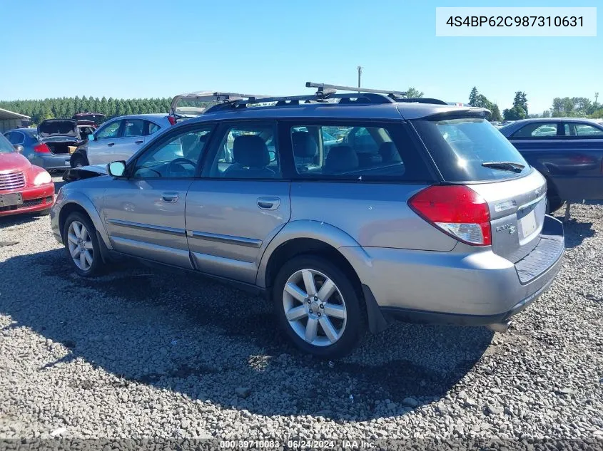 2008 Subaru Outback 2.5I Limited/2.5I Limited L.l. Bean Edition VIN: 4S4BP62C987310631 Lot: 39710083