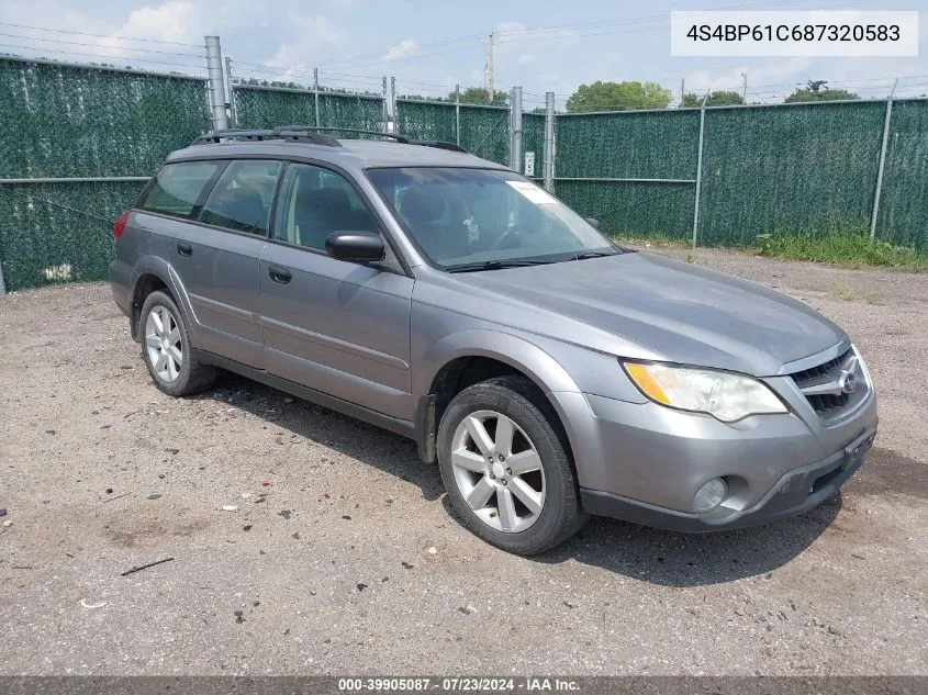 2008 Subaru Outback 2.5I/2.5I L.l. Bean Edition VIN: 4S4BP61C687320583 Lot: 39905087