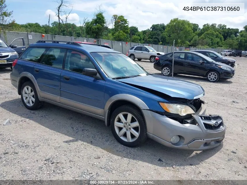 2008 Subaru Outback 2.5I/2.5I L.l. Bean Edition VIN: 4S4BP61C387310660 Lot: 39929754