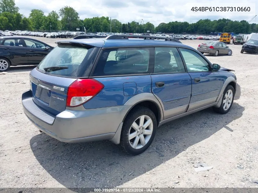 2008 Subaru Outback 2.5I/2.5I L.l. Bean Edition VIN: 4S4BP61C387310660 Lot: 39929754