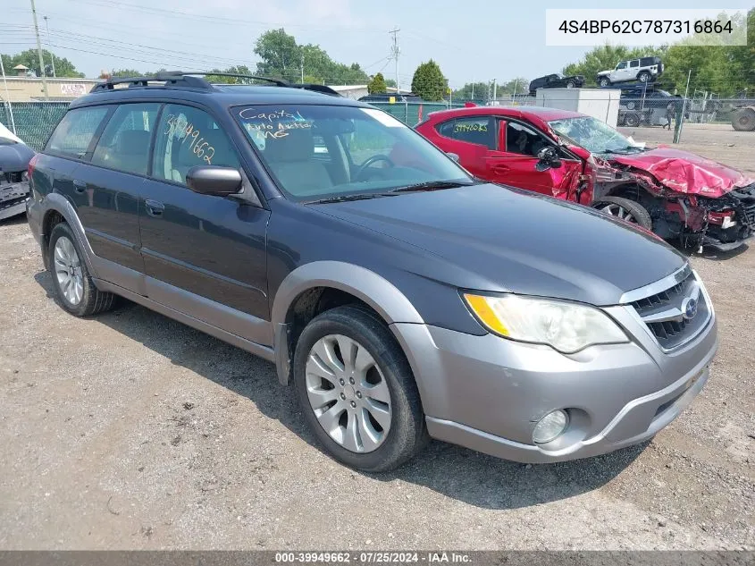 2008 Subaru Outback 2.5I Limited/2.5I Limited L.l. Bean Edition VIN: 4S4BP62C787316864 Lot: 39949662