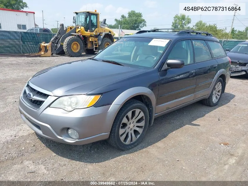 2008 Subaru Outback 2.5I Limited/2.5I Limited L.l. Bean Edition VIN: 4S4BP62C787316864 Lot: 39949662