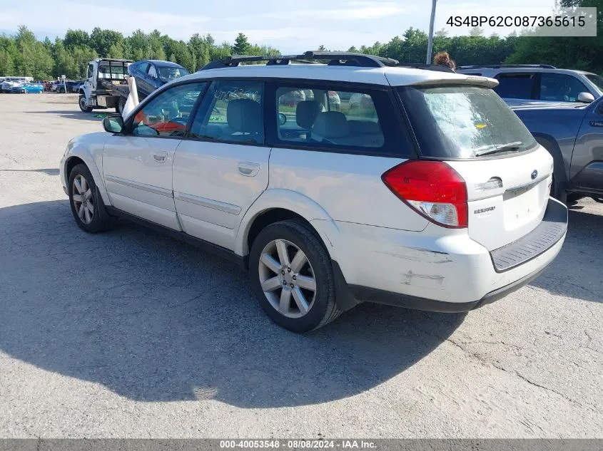 2008 Subaru Outback 2.5I Limited/2.5I Limited L.l. Bean Edition VIN: 4S4BP62C087365615 Lot: 40053548