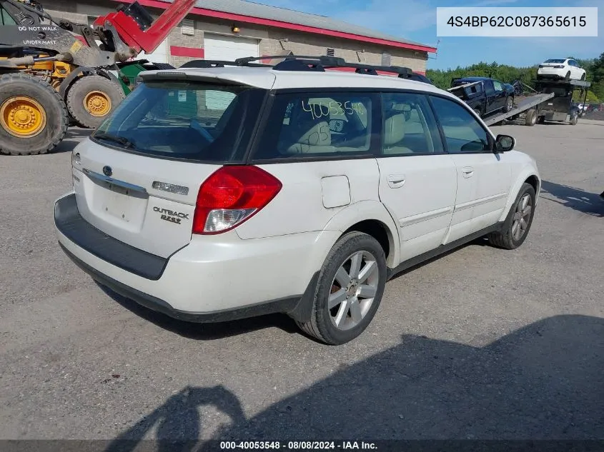 4S4BP62C087365615 2008 Subaru Outback 2.5I Limited/2.5I Limited L.l. Bean Edition