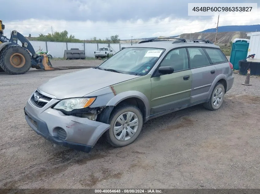 4S4BP60C986353827 2008 Subaru Outback