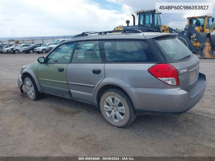 4S4BP60C986353827 2008 Subaru Outback