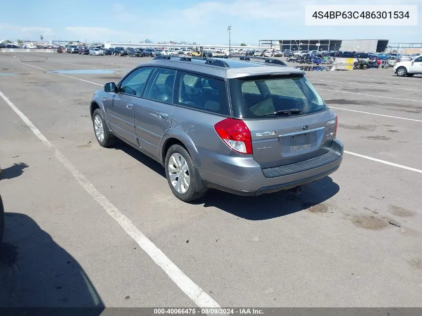 4S4BP63C486301534 2008 Subaru Outback 2.5Xt Limited