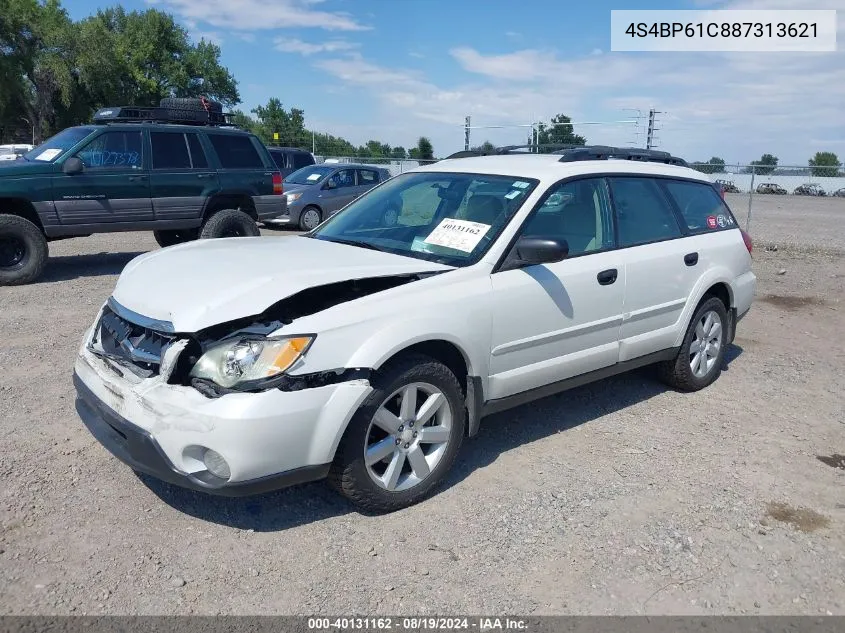 2008 Subaru Outback 2.5I/2.5I L.l. Bean Edition VIN: 4S4BP61C887313621 Lot: 40131162