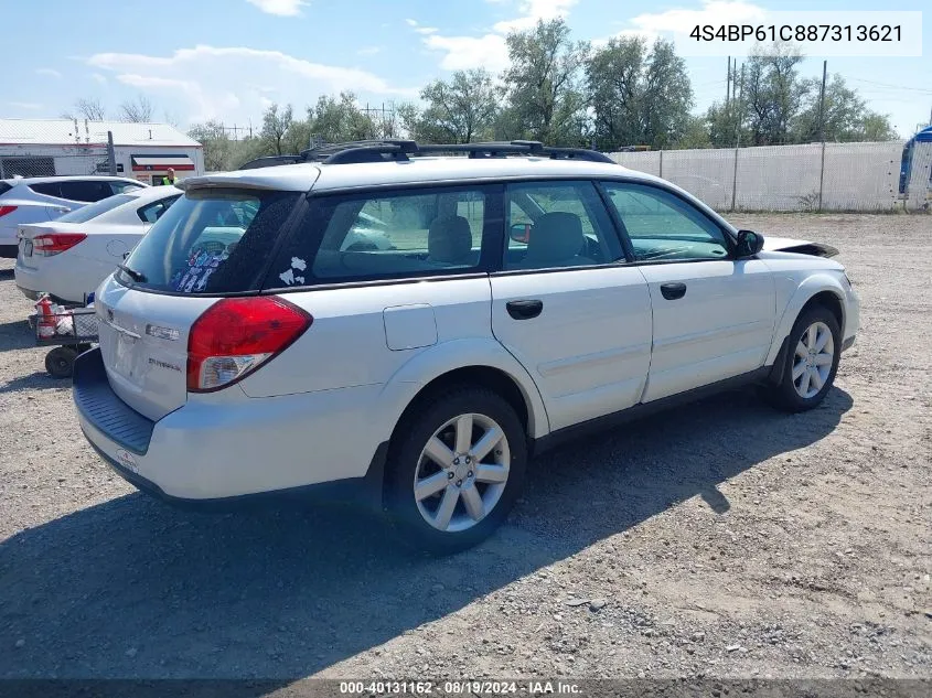 2008 Subaru Outback 2.5I/2.5I L.l. Bean Edition VIN: 4S4BP61C887313621 Lot: 40131162