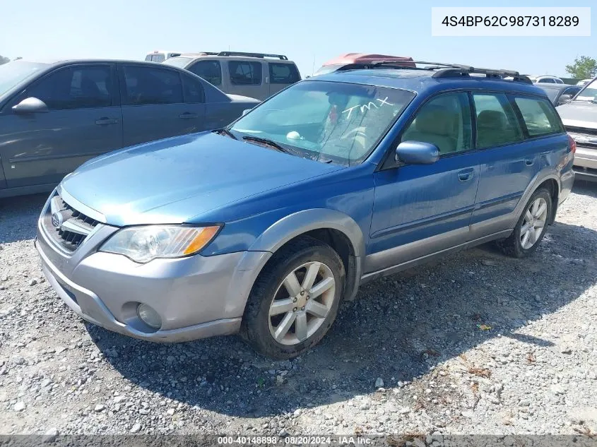 2008 Subaru Outback 2.5I Limited/2.5I Limited L.l. Bean Edition VIN: 4S4BP62C987318289 Lot: 40148898