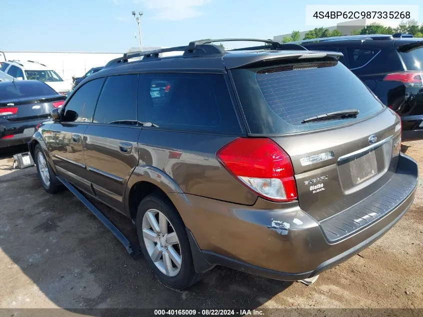 2008 Subaru Outback 2.5I Limited/2.5I Limited L.l. Bean Edition VIN: 4S4BP62C987335268 Lot: 40165009