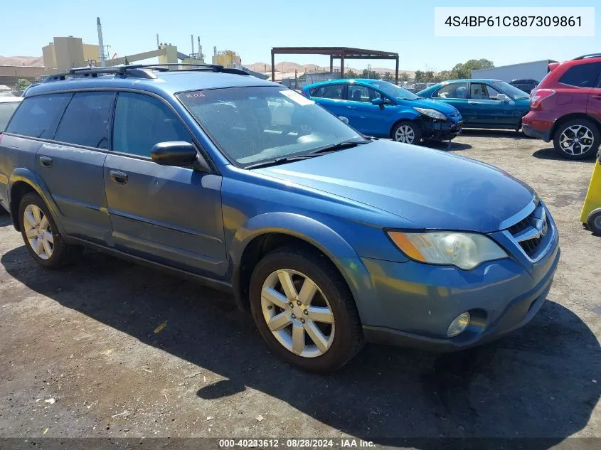 2008 Subaru Outback 2.5I/2.5I L.l. Bean Edition VIN: 4S4BP61C887309861 Lot: 40233612