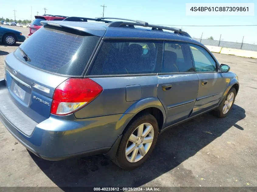 4S4BP61C887309861 2008 Subaru Outback 2.5I/2.5I L.l. Bean Edition