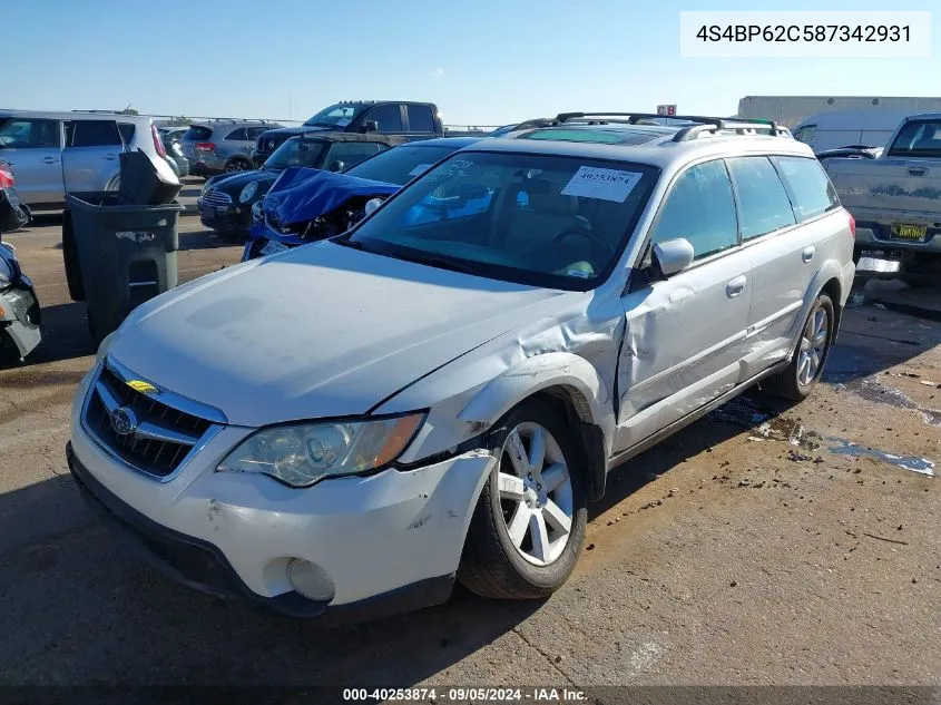 4S4BP62C587342931 2008 Subaru Outback 2.5I Limited/2.5I Limited L.l. Bean Edition