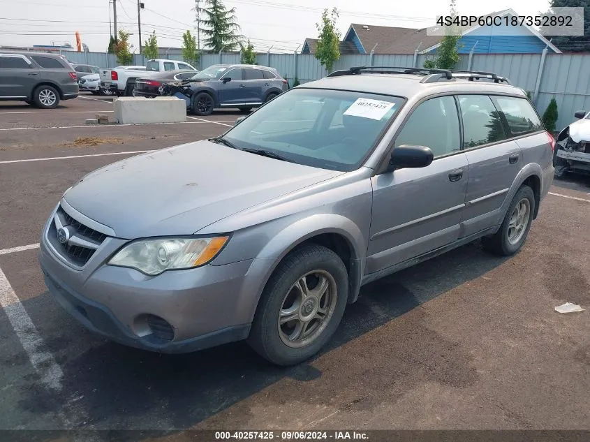 4S4BP60C187352892 2008 Subaru Outback