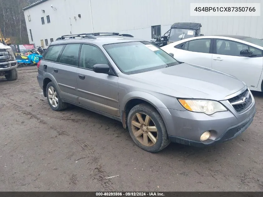 2008 Subaru Outback 2.5I/2.5I L.l. Bean Edition VIN: 4S4BP61CX87350766 Lot: 40291086