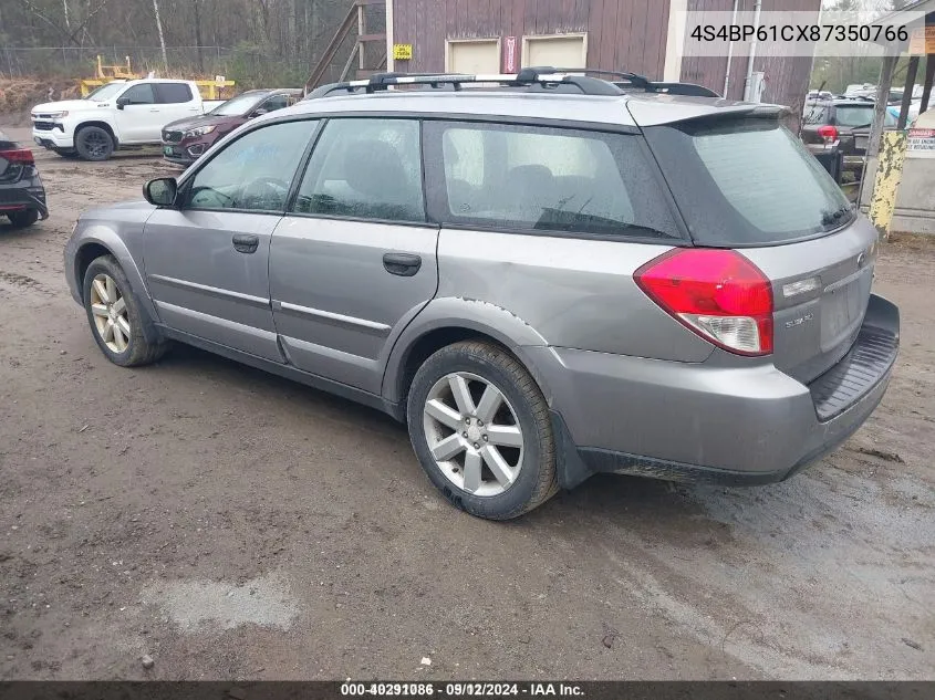 2008 Subaru Outback 2.5I/2.5I L.l. Bean Edition VIN: 4S4BP61CX87350766 Lot: 40291086