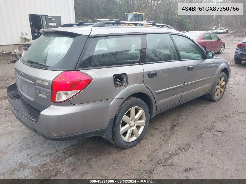 2008 Subaru Outback 2.5I/2.5I L.l. Bean Edition VIN: 4S4BP61CX87350766 Lot: 40291086