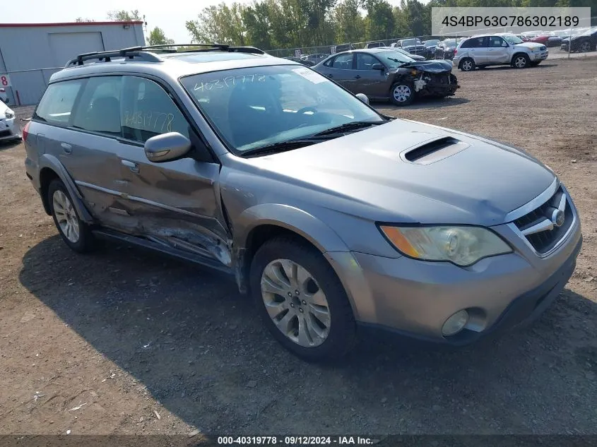 2008 Subaru Outback 2.5Xt Limited VIN: 4S4BP63C786302189 Lot: 40319778