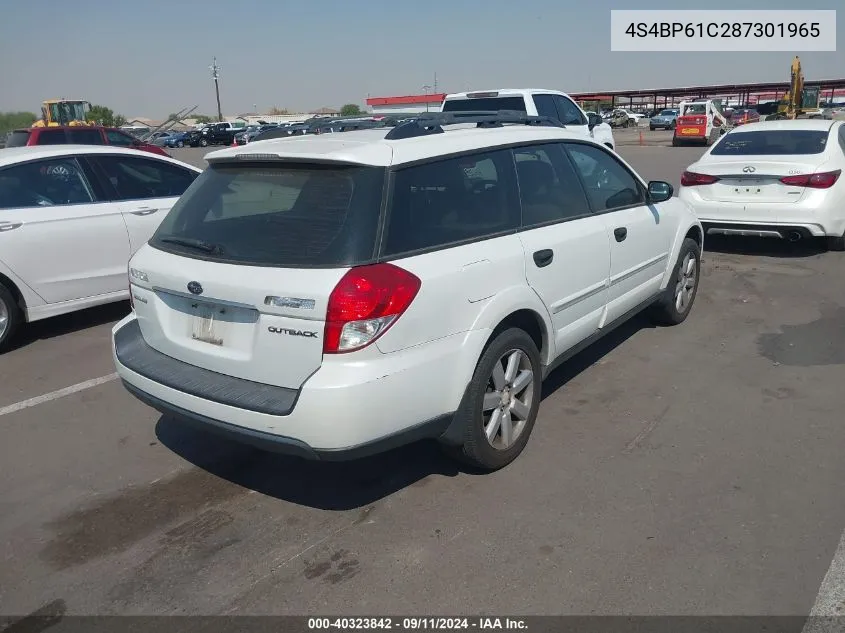 2008 Subaru Outback 2.5I/2.5I L.l. Bean Edition VIN: 4S4BP61C287301965 Lot: 40323842