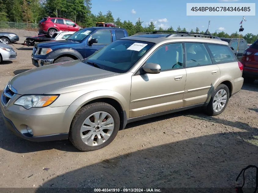 2008 Subaru Outback 3.0R L.l. Bean Edition VIN: 4S4BP86C784346485 Lot: 40341910