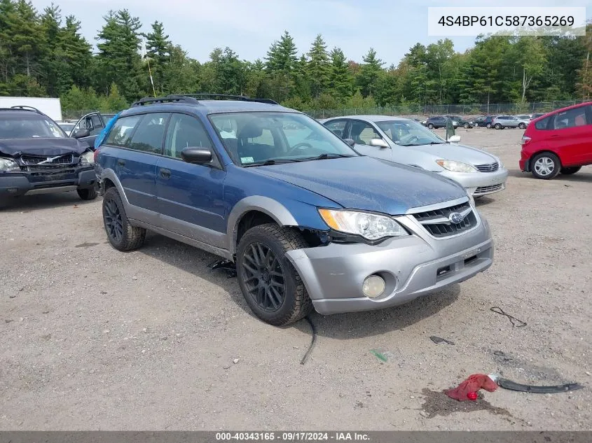 2008 Subaru Outback 2.5I/2.5I L.l. Bean Edition VIN: 4S4BP61C587365269 Lot: 40343165