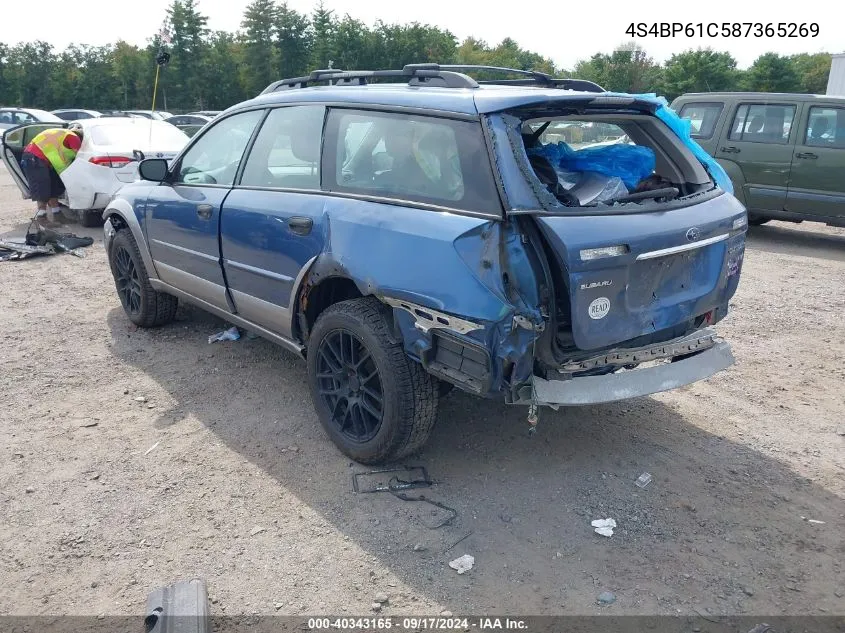 4S4BP61C587365269 2008 Subaru Outback 2.5I/2.5I L.l. Bean Edition