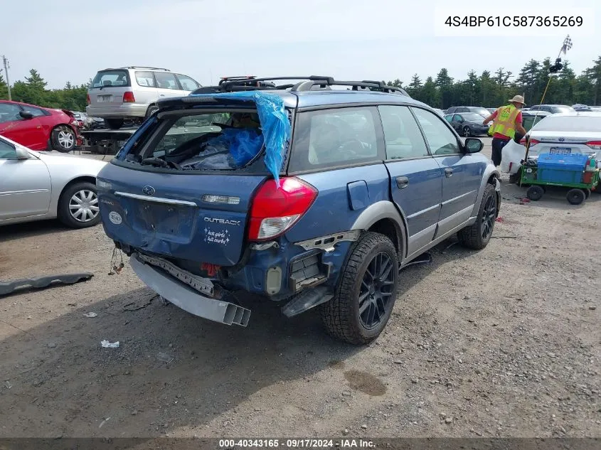 2008 Subaru Outback 2.5I/2.5I L.l. Bean Edition VIN: 4S4BP61C587365269 Lot: 40343165