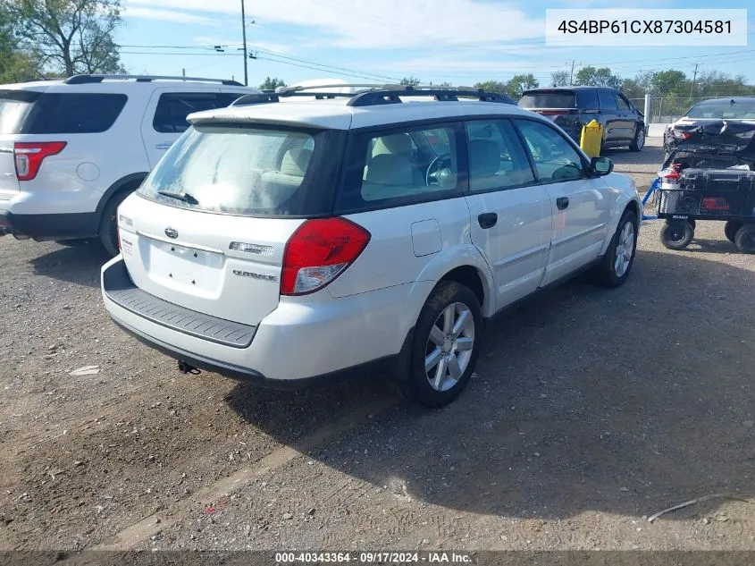 4S4BP61CX87304581 2008 Subaru Outback 2.5I/2.5I L.l. Bean Edition